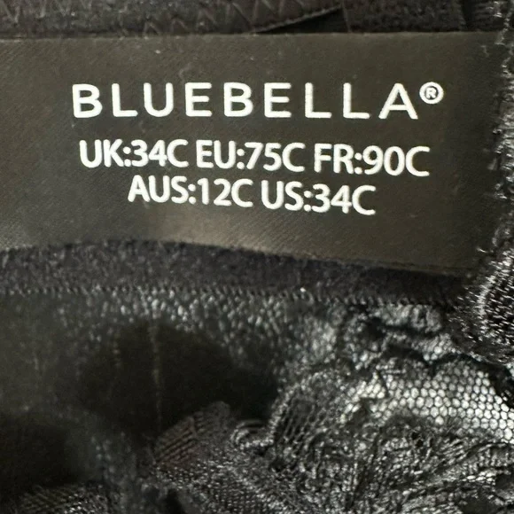 Bluebella Marseille black sheer Bra underwire size 34C - Picture 6 of 6